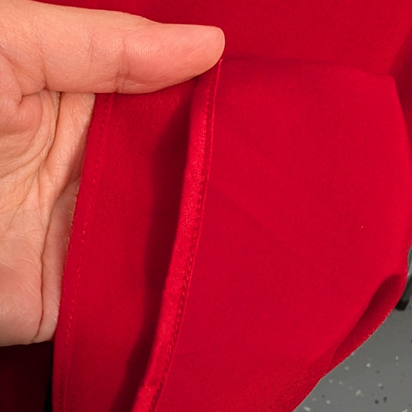 St. John Evening Silk Palazzo Pants in True Red