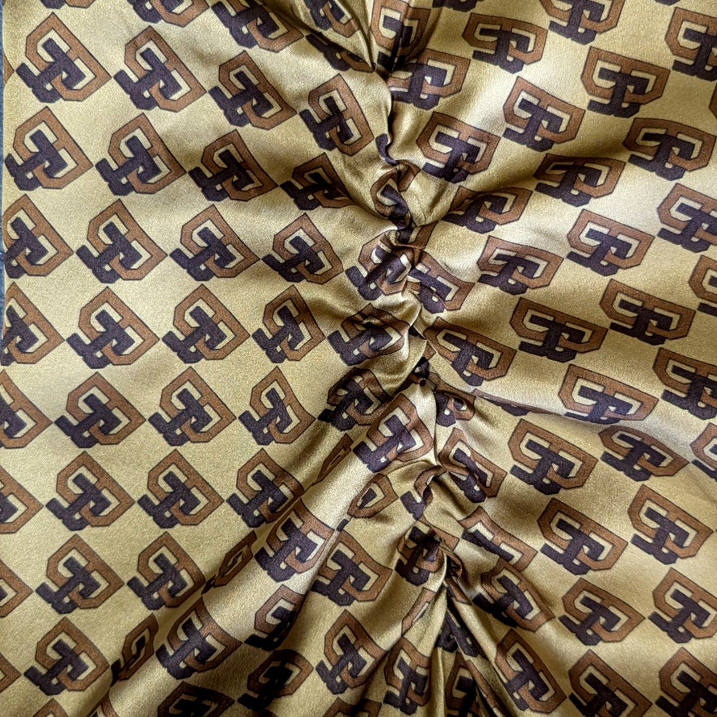 NWT 100% Silk Banana Republic  Monogram Print Shirt Dress | Long Sleeve | XL