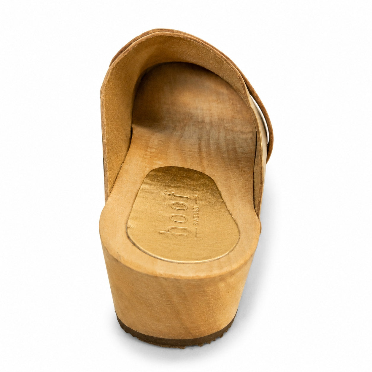 Hoof x Lost & Found Metallic Gold Leather Wooden Platform Clogs EU 40 US 9.5 Rare