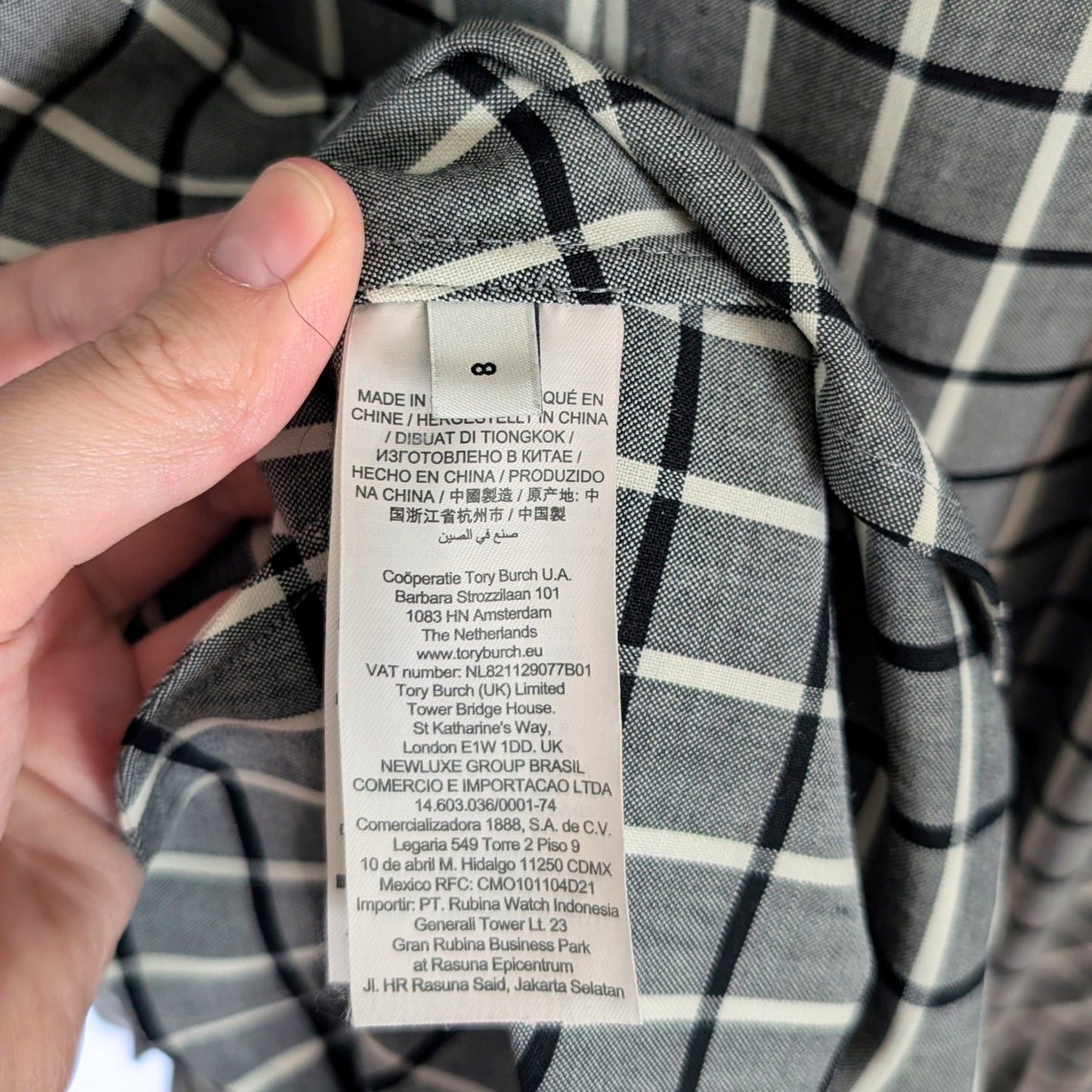 ory Burch Claire McCardell Plaid Wrap Dress