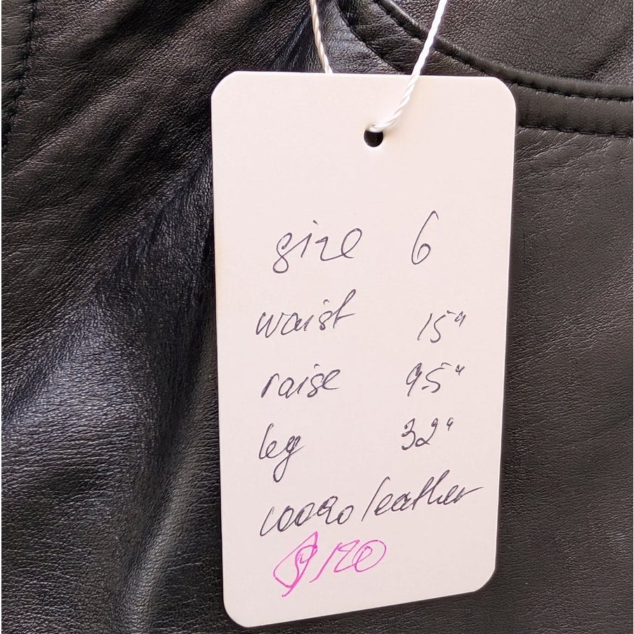 GUESS Black Genuine Leather Pants