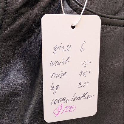 GUESS Black Genuine Leather Pants