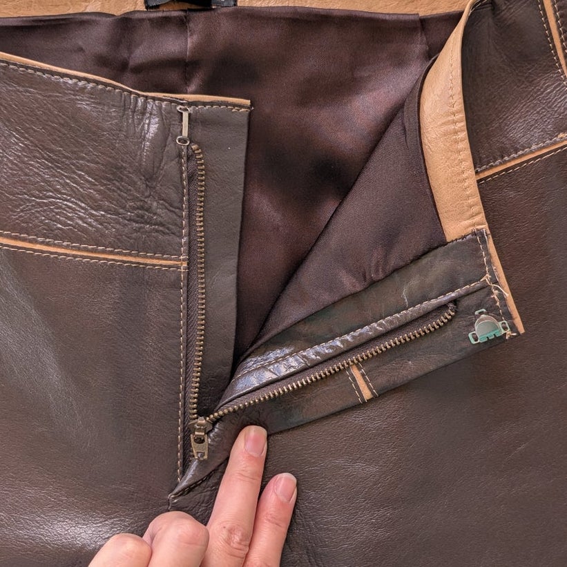 For Joseph Genuine Leather Brown Pants Size 27