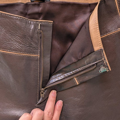 For Joseph Genuine Leather Brown Pants Size 27
