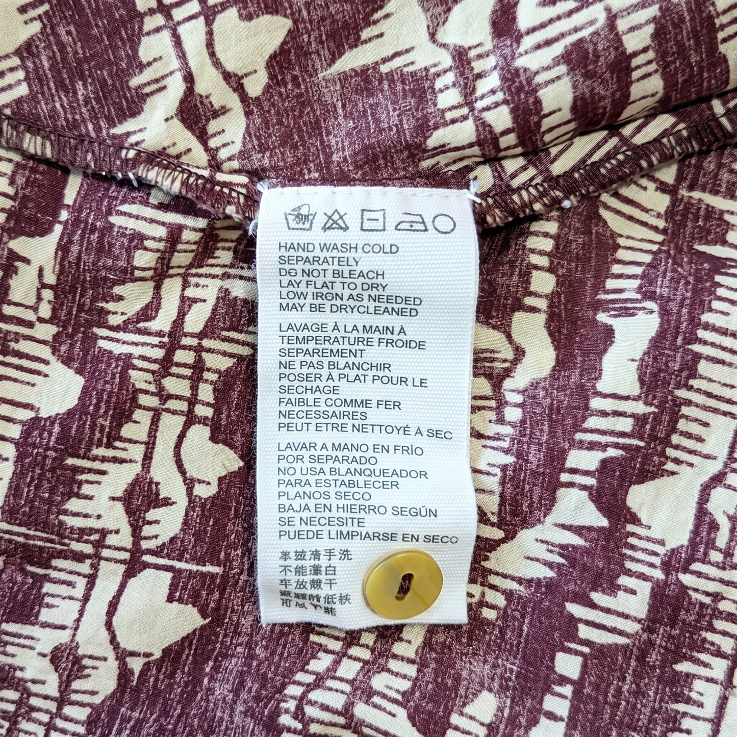 100% Cotton Cleobella Burgundy Abstract Print Halter Midi Dress | Tiered Ruffles