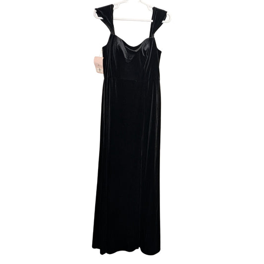Jenny Yoo Issa Black Velvet Bridesmaid Dress - Size 18 NWT