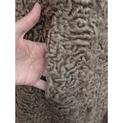 Rare Vintage Persian Lamb Fur Coat Beige Mid-Length Petite Fit