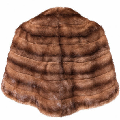 Vintage James H. Robinson Buffalo Genuine Mink Fur Capelet Stole Brown
