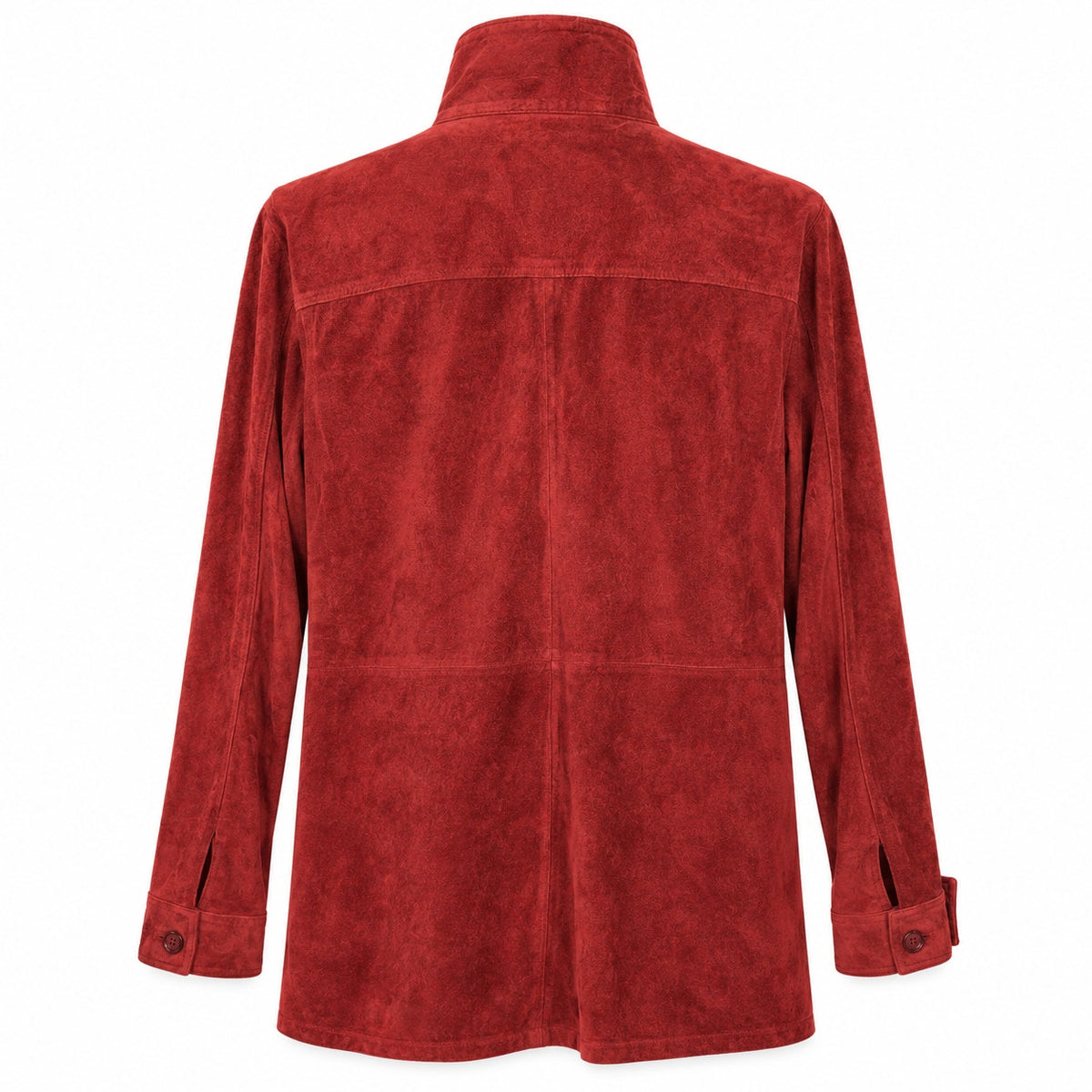 Brandon Thomas Red Suede Leather Shirt Jacket Button Front XL