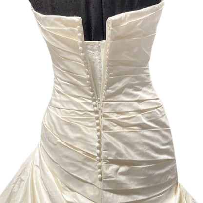 Pronovias Hawaii Silk Dupioni Wedding Dress Off-White NWT Size 4