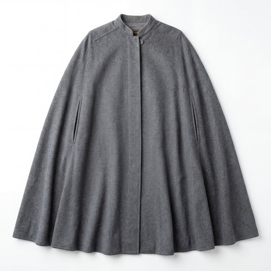 Casa Seseña Merino Wool Cape Grey Spanish Heritage Cape One Size