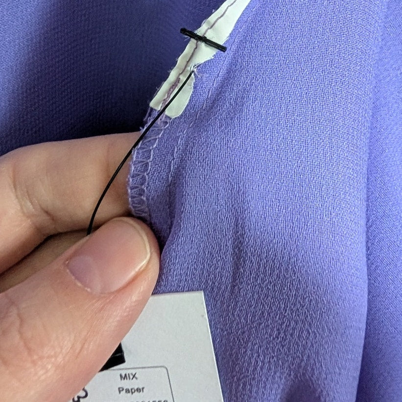100% Silk Emporio Armani Purple Lavender Polka Dot Bubble Tulip Skirt