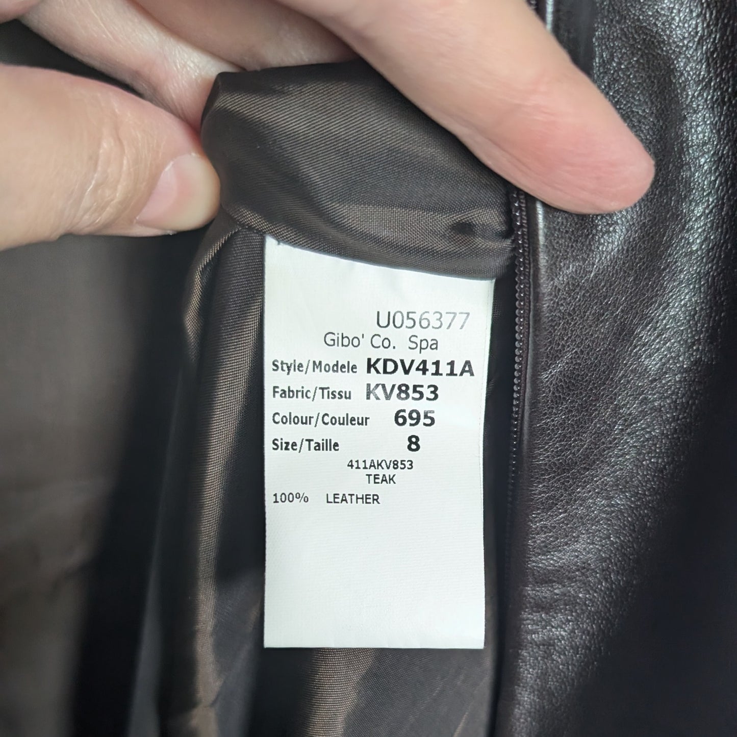 Michael Kors Chocolate Brown 100% Genuine Leather Midi Dress Gold Zips