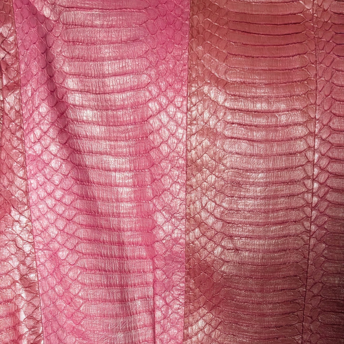 Biern Pearlescent Pink 100% Genuine Python Moto Style Jacket