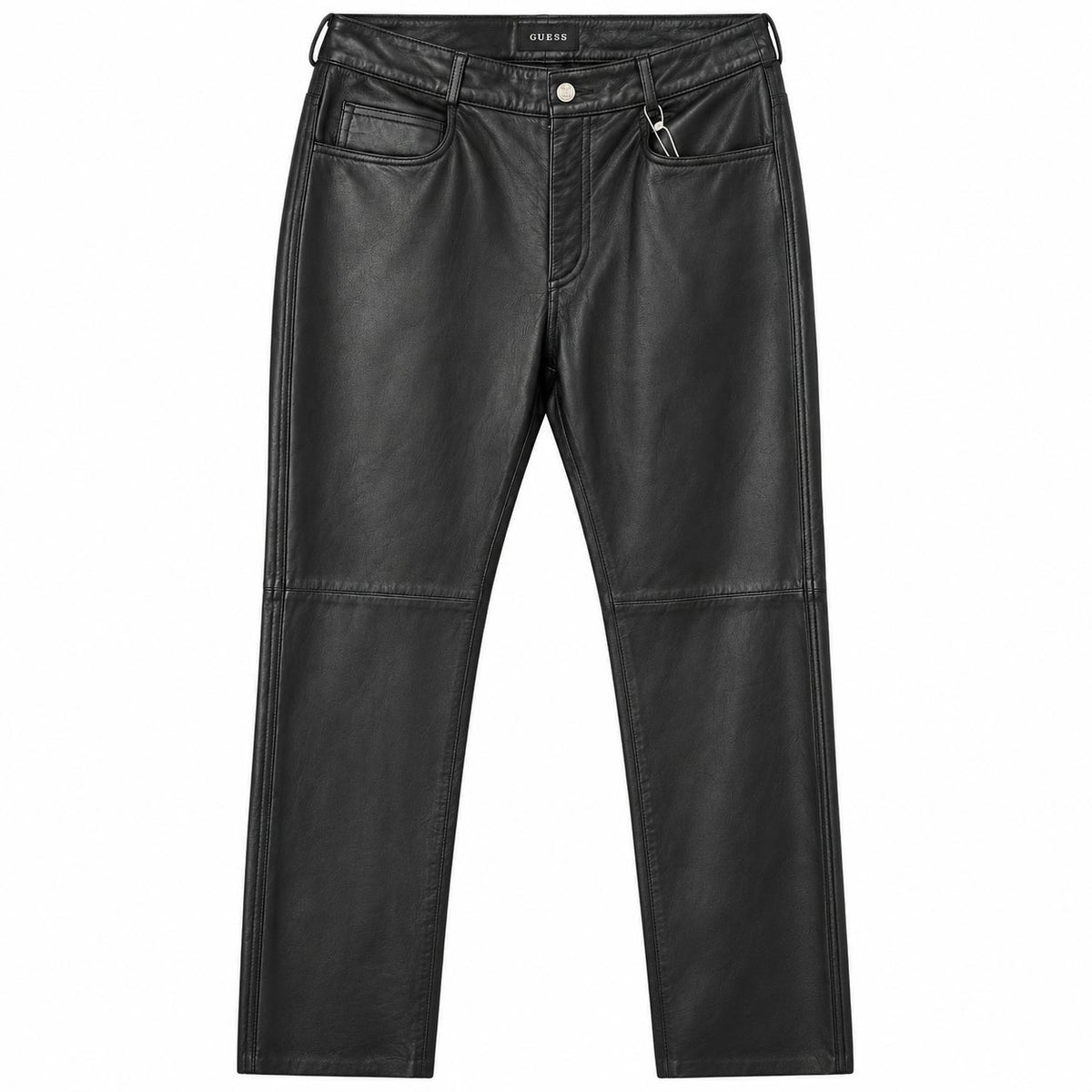 GUESS Black Genuine Leather Pants