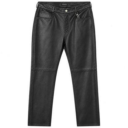 GUESS Black Genuine Leather Pants