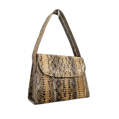 100% Genuine Snakeskin Susan Gail Hand Bag Vintage Small Handbag Natural Python Leather