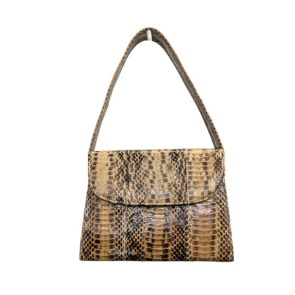 100% Genuine Snakeskin Susan Gail Hand Bag Vintage Small Handbag Natural Python Leather