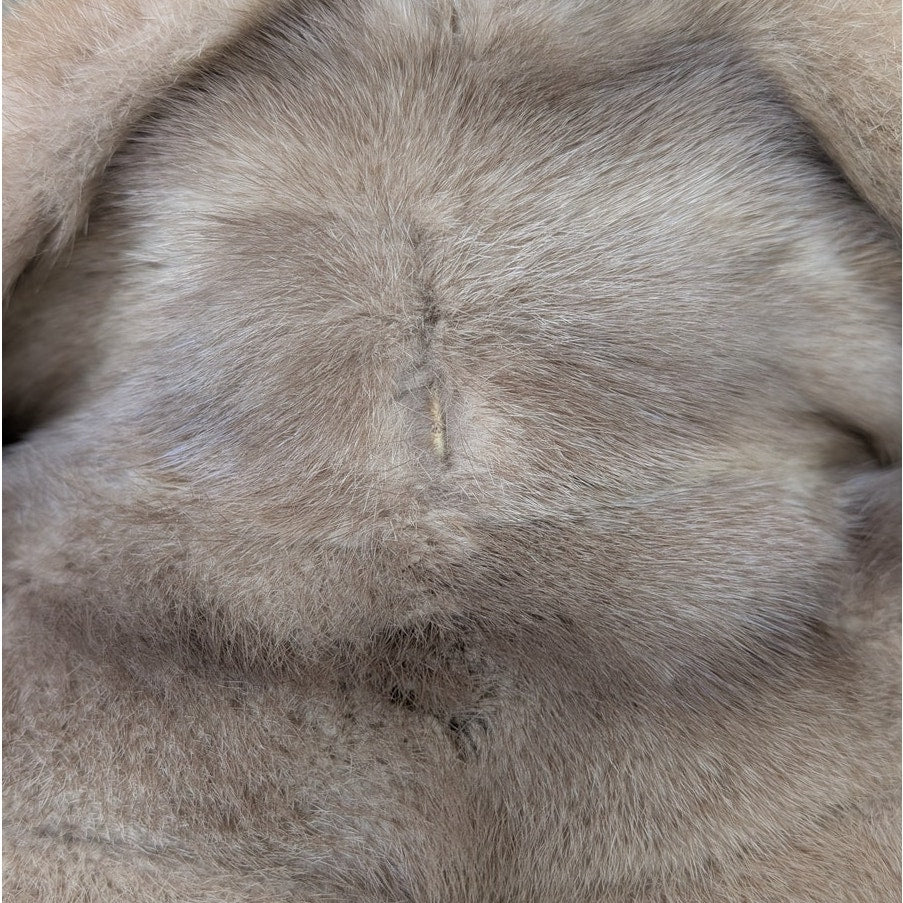 Vintage I. Magnin Genuine Mink Fur Capelet Jacket Cool Beige