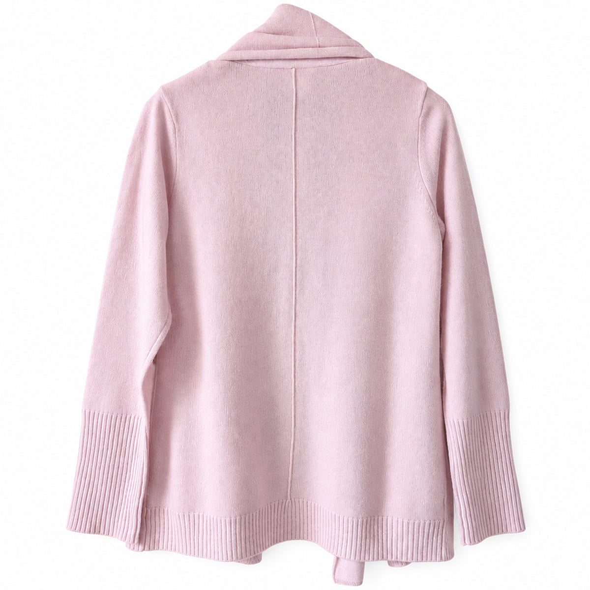 Max Studio 100% 2-Ply Cashmere Open Front Cardigan, Light Pink, Size M