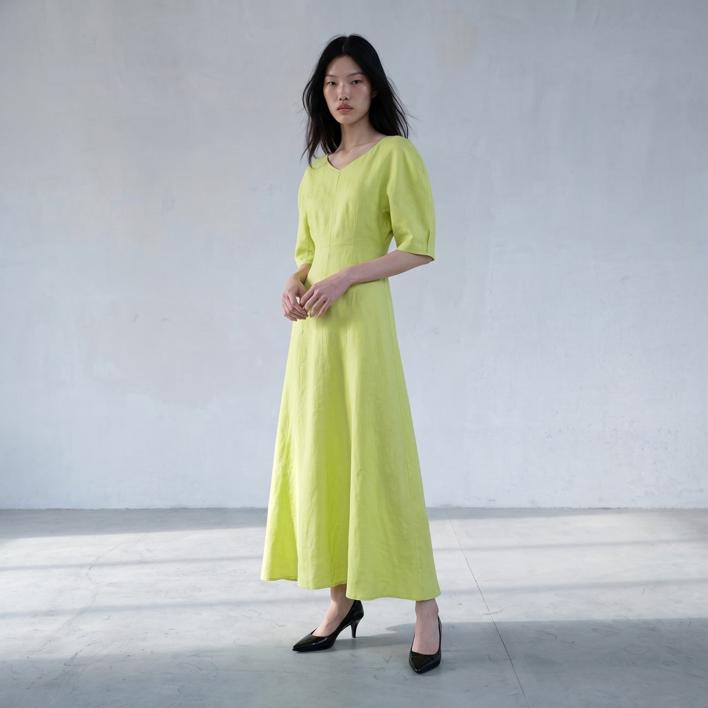 NWT Mara Hoffman Sicily Citrus Linen Maxi Dress