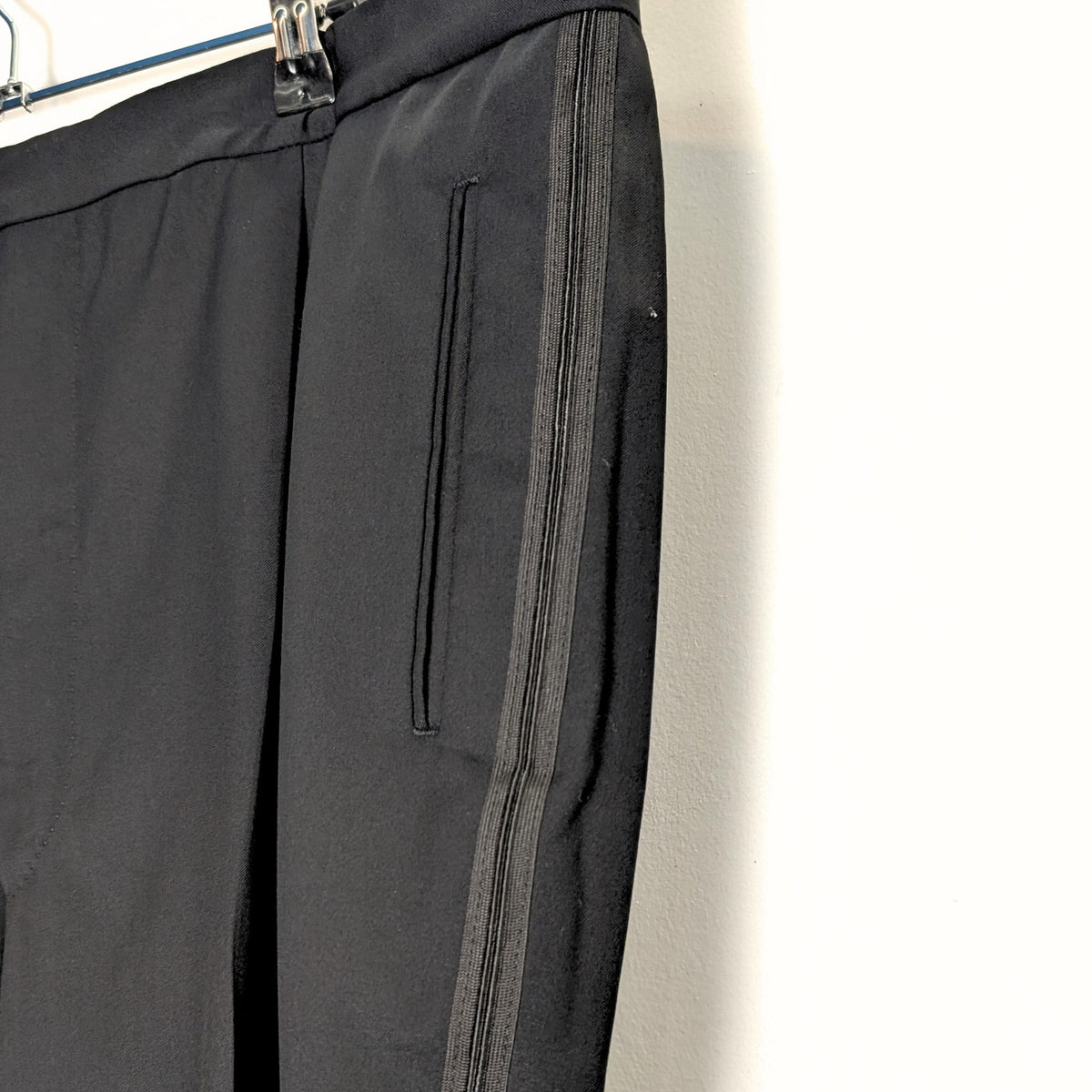 Armani Collezioni Black Wool Smoking Suit - Size 48L