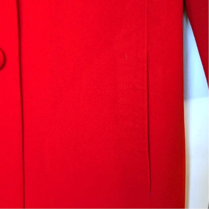 Harry B. Popper London Sz 10 Red Wool Coat | Vintage British | Statement Piece