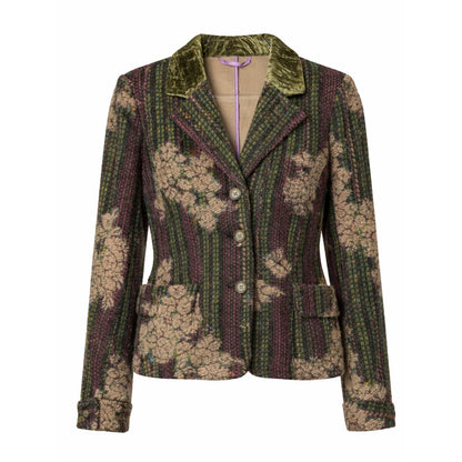 Etro Fall 2004 Runway-Inspired Brocade Blazer Velvet Collar NWT Size 12