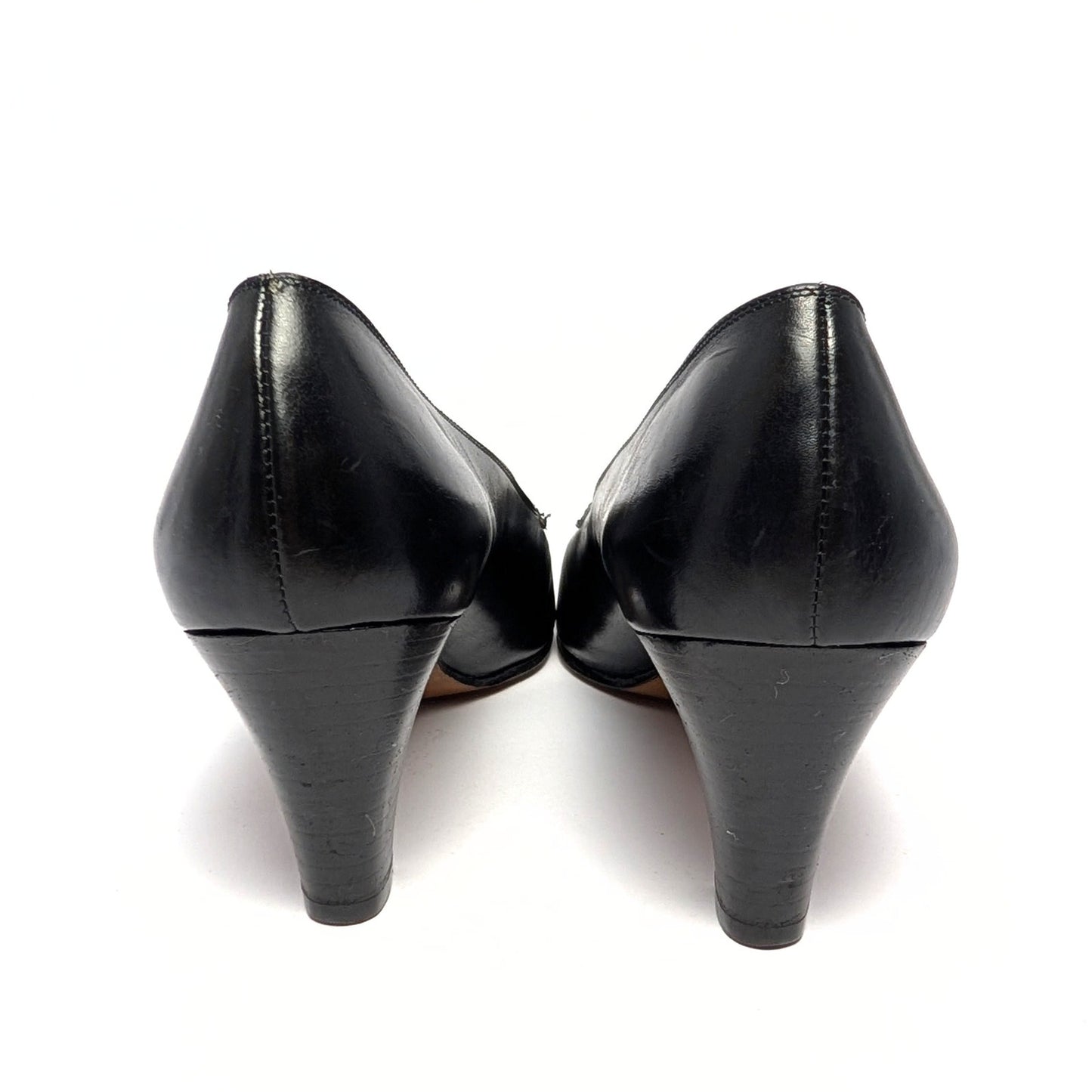 Salvatore Ferragamo Black Leather Pumps