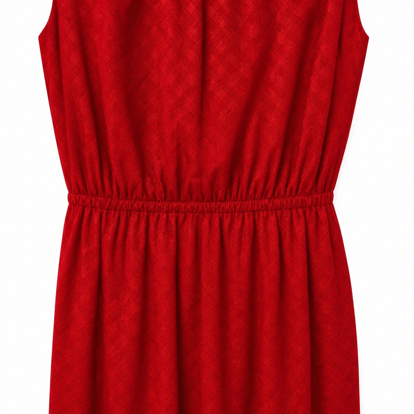 100% Silk Martin Grant Paris  Red Jacquard Sleeveless Dress | Stand Collar | NWT | Made in France