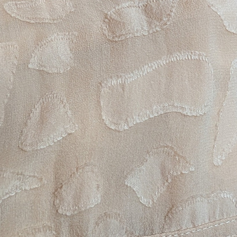 100% Silk Equipment Femme “Savannah” Silk Blouse Neutral Textured Print