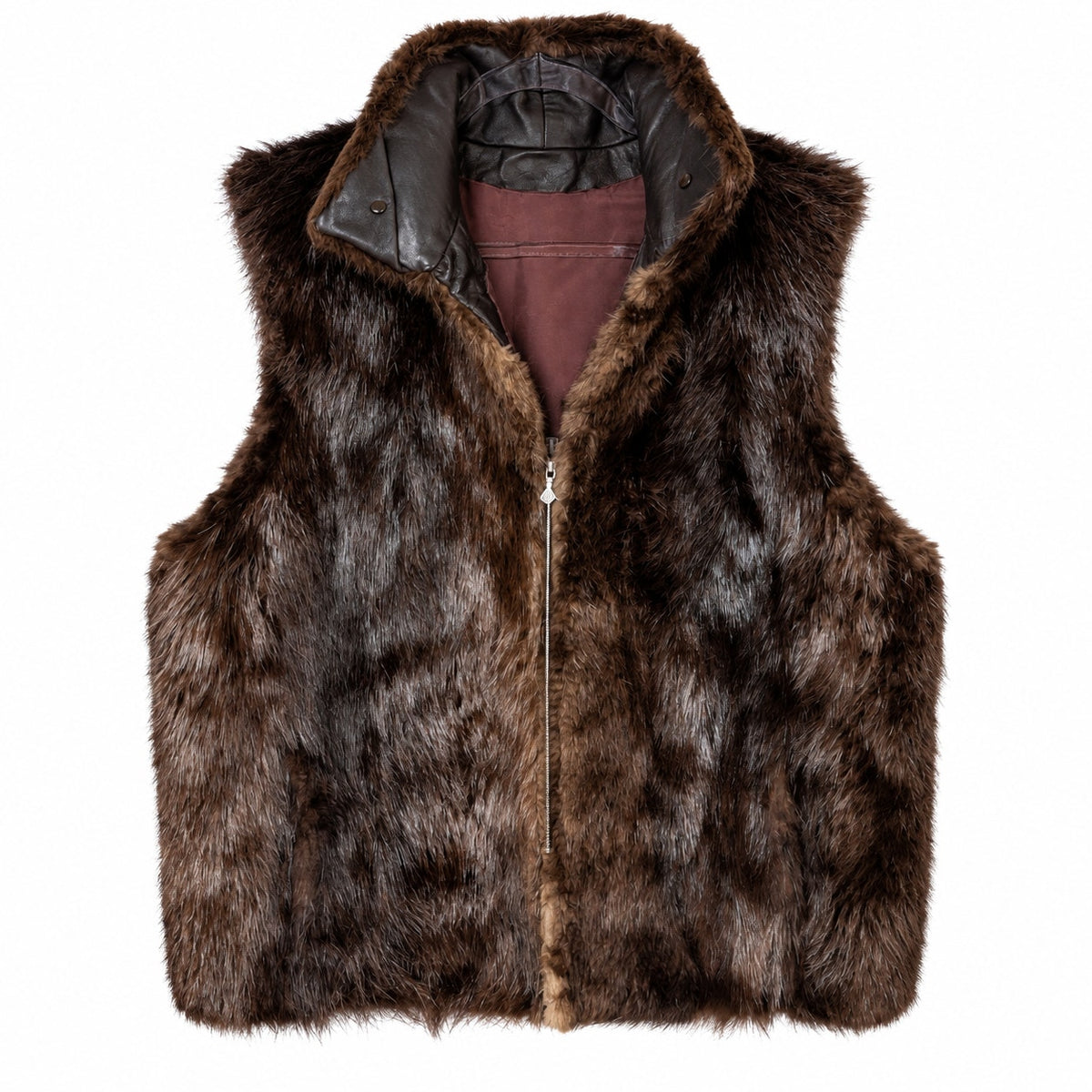 Andrew Marc Genuine Fur & Leather Vest – Believed Natural Beaver