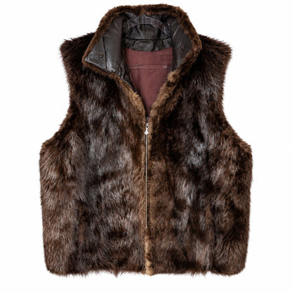 Andrew Marc Genuine Fur & Leather Vest – Believed Natural Beaver