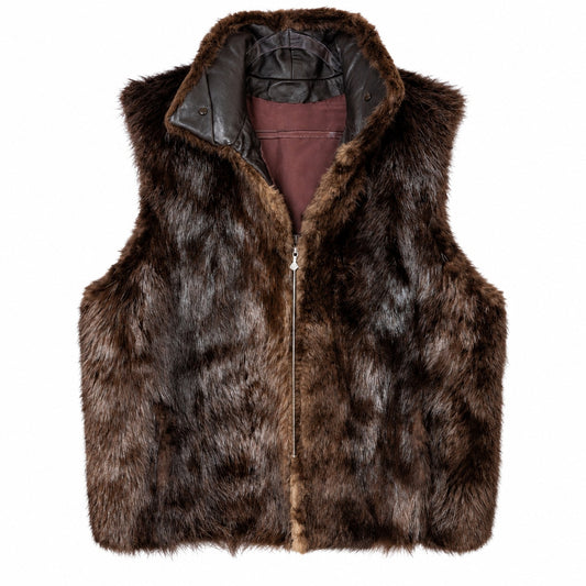 Andrew Marc Genuine Fur & Leather Vest – Believed Natural Beaver