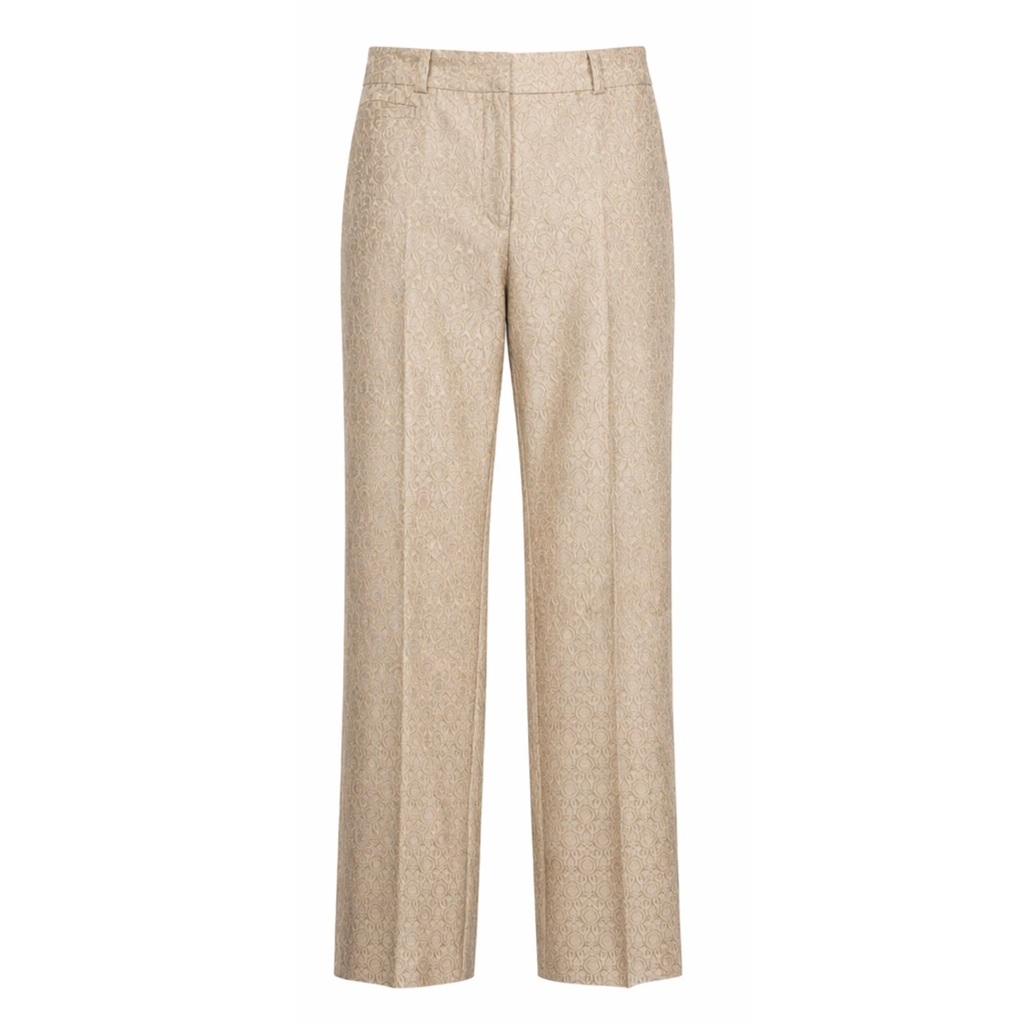 100% Silk Luxurious Ann Taylor Cream Brocade Paisley Pants  Size 2