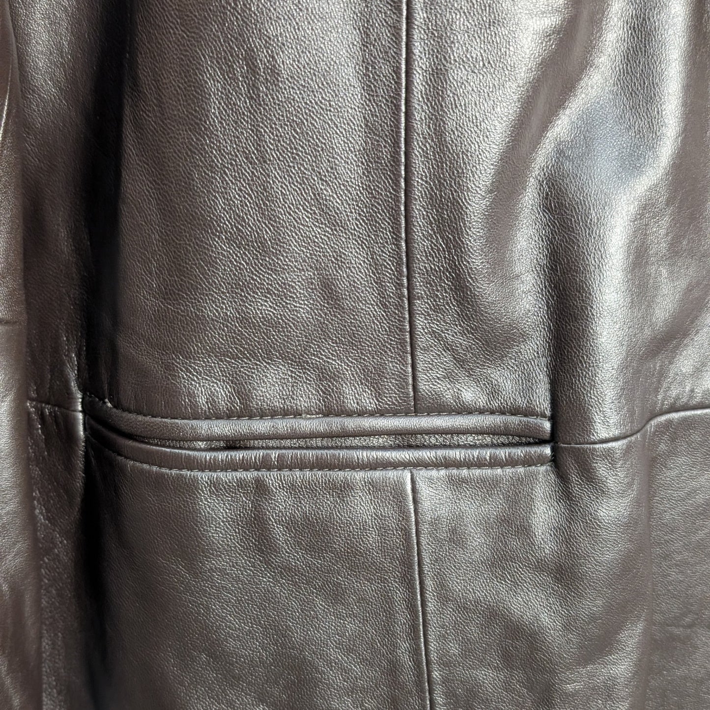 Coffee Brown Leather Blazer