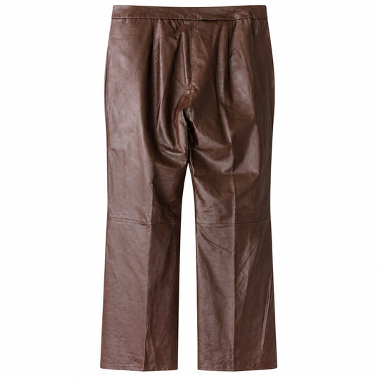 NWT Chadwick's Brown Genuine Leather Pants Straight Leg Lined Size 16 Tall