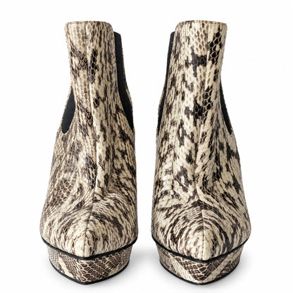 Michael Kors Genuine Snakeskin Platform Ankle Boots NEW