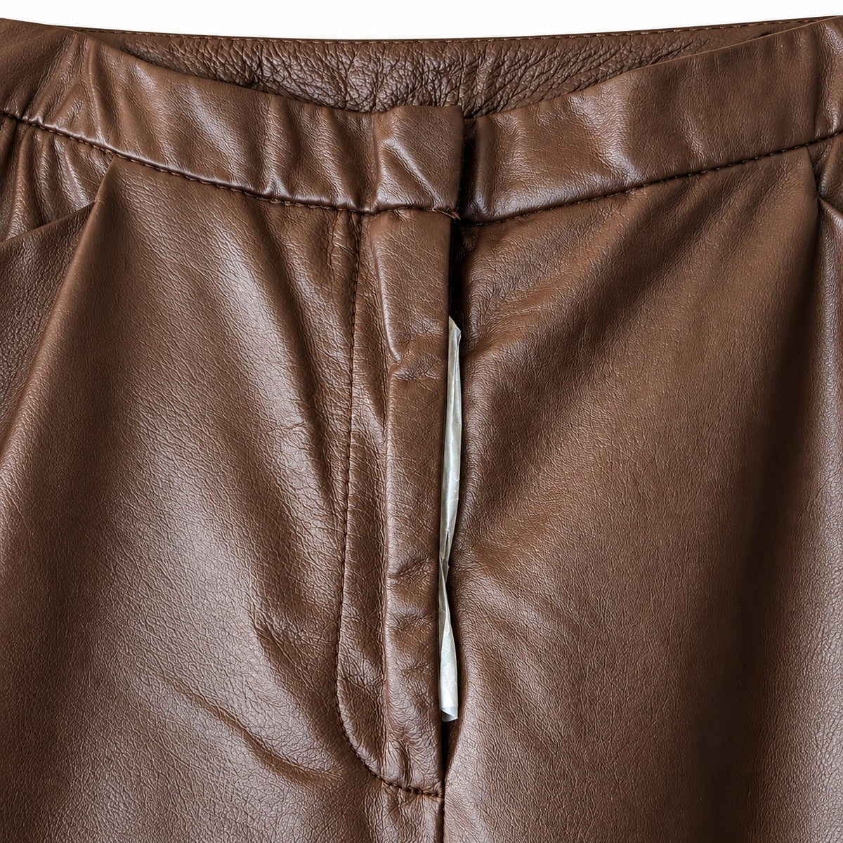 NWT Chadwick's Brown Genuine Leather Pants Straight Leg Lined Size 16 Tall