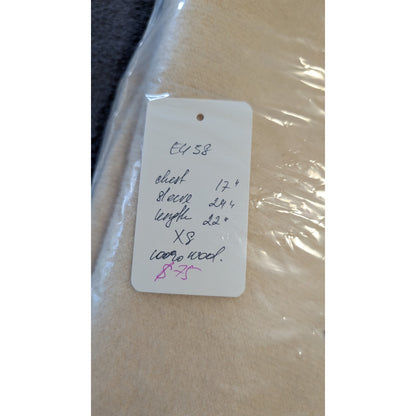 Geiger Austria Cream 100% Wool Cardigan Jacket, Boiled Wool, Size EU 38 / XS