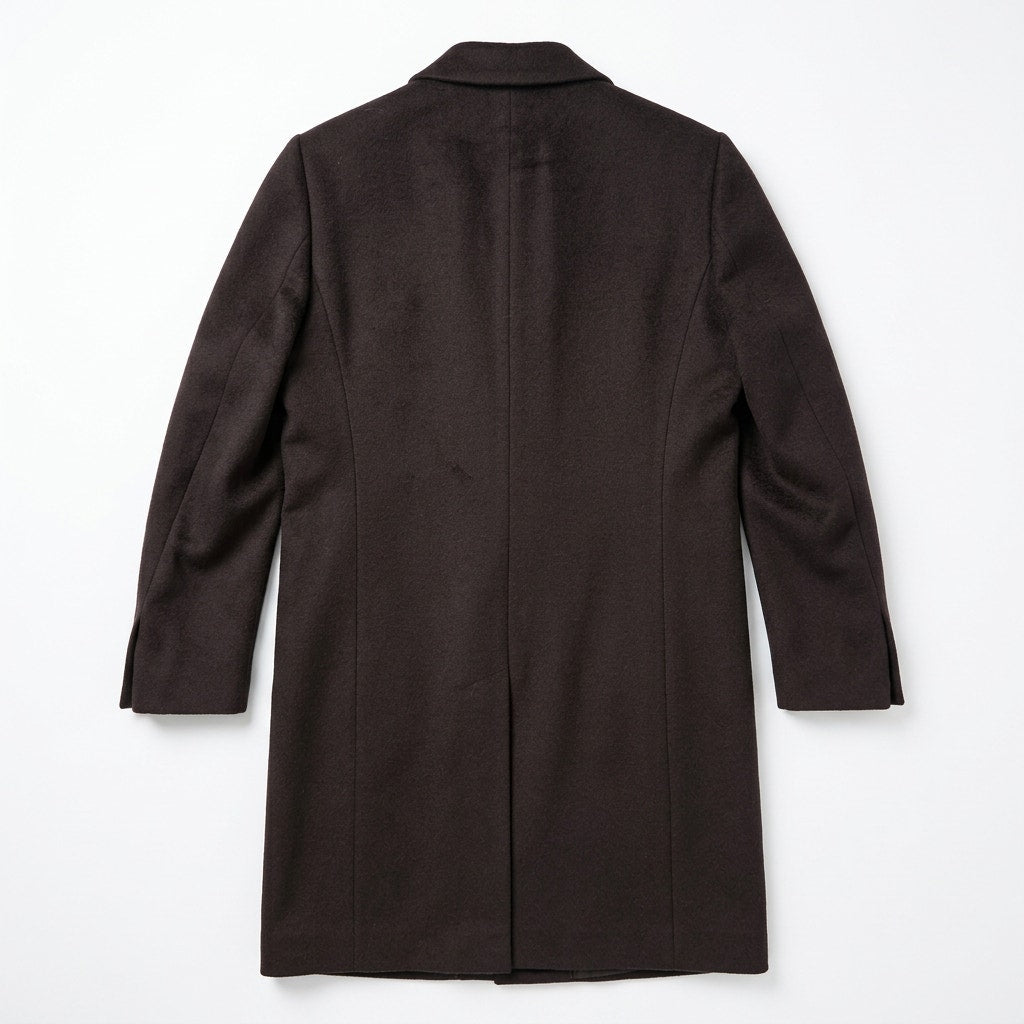 Hobbs London 100% Wool Coat Eggplant Single-Breasted Tailored Coat