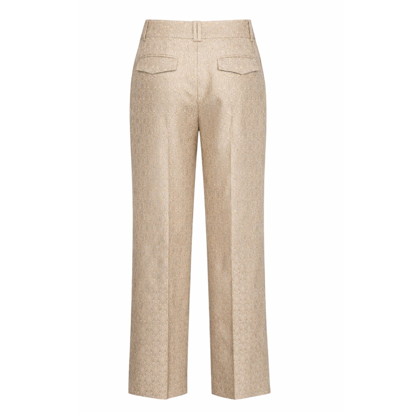 100% Silk Luxurious Ann Taylor Cream Brocade Paisley Pants  Size 2
