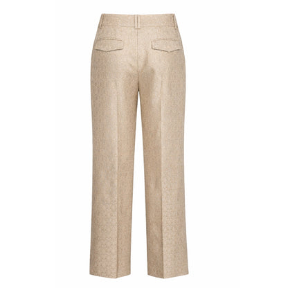 100% Silk Luxurious Ann Taylor Cream Brocade Paisley Pants  Size 2