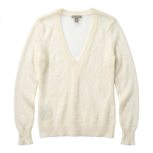 Mohair Ivory Open-Knit Cardigan J. Jill | S