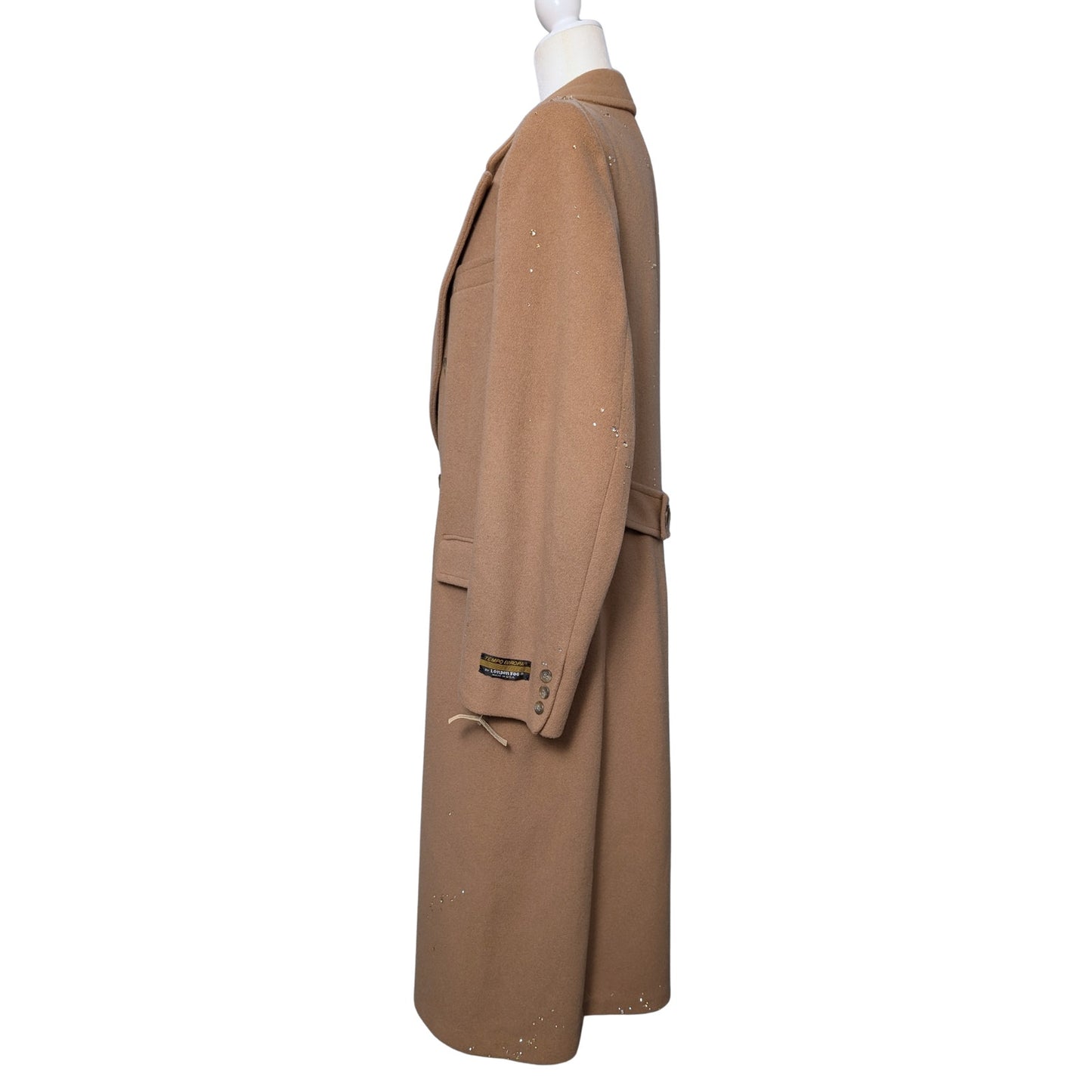 Tempo Europe by London Fog Camel Wool Coat with Austrian Crystal Embellishment