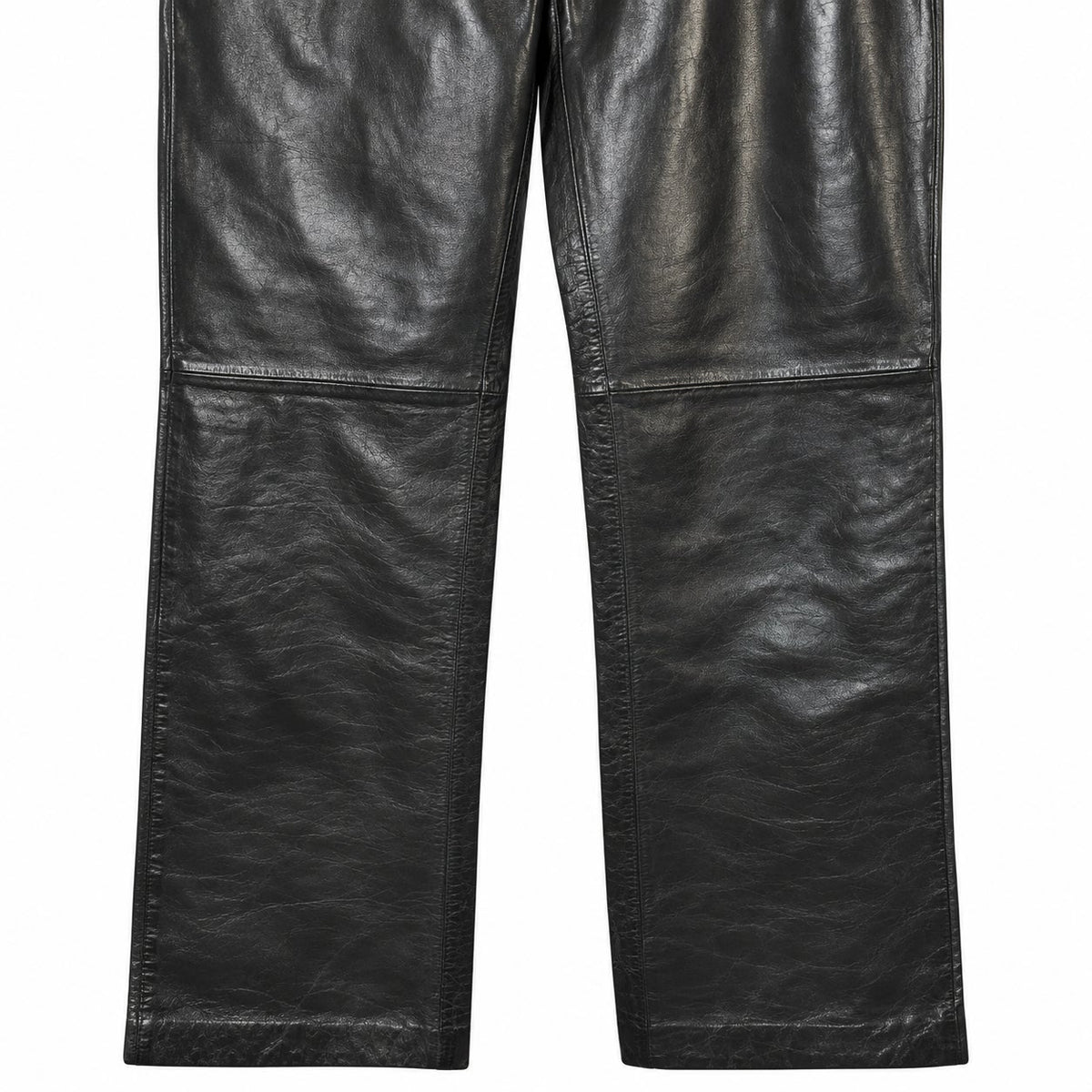 GAP Black Genuine Leather Bootcut Pants