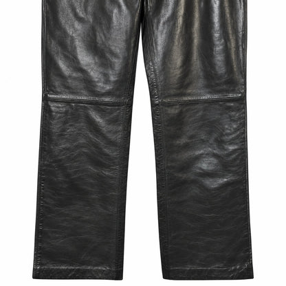 GAP Black Genuine Leather Bootcut Pants