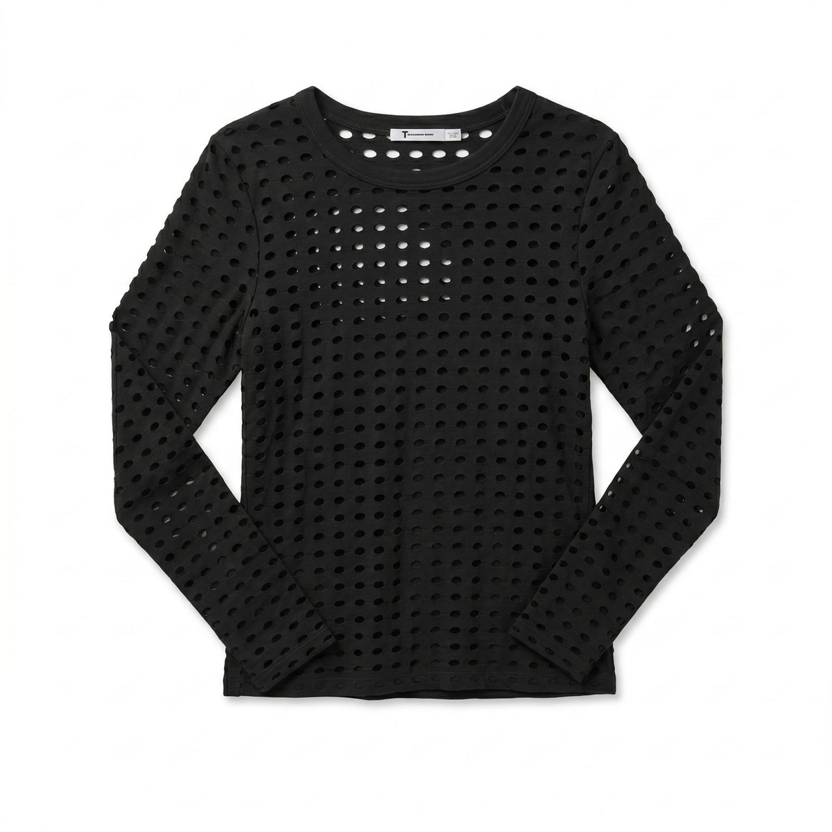NWT Alexander Wang Perforated Mesh Top Black Size L
