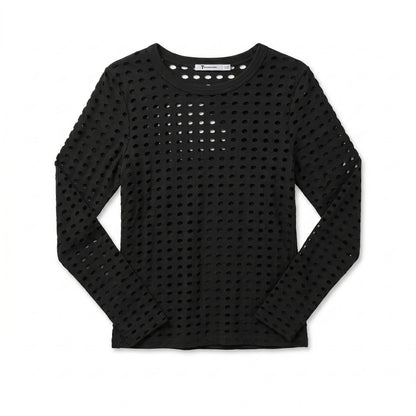NWT Alexander Wang Perforated Mesh Top Black Size L