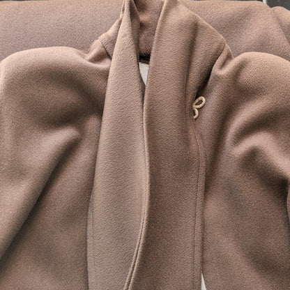 Handmade 100% Wool Cape Coat Taupe Brown